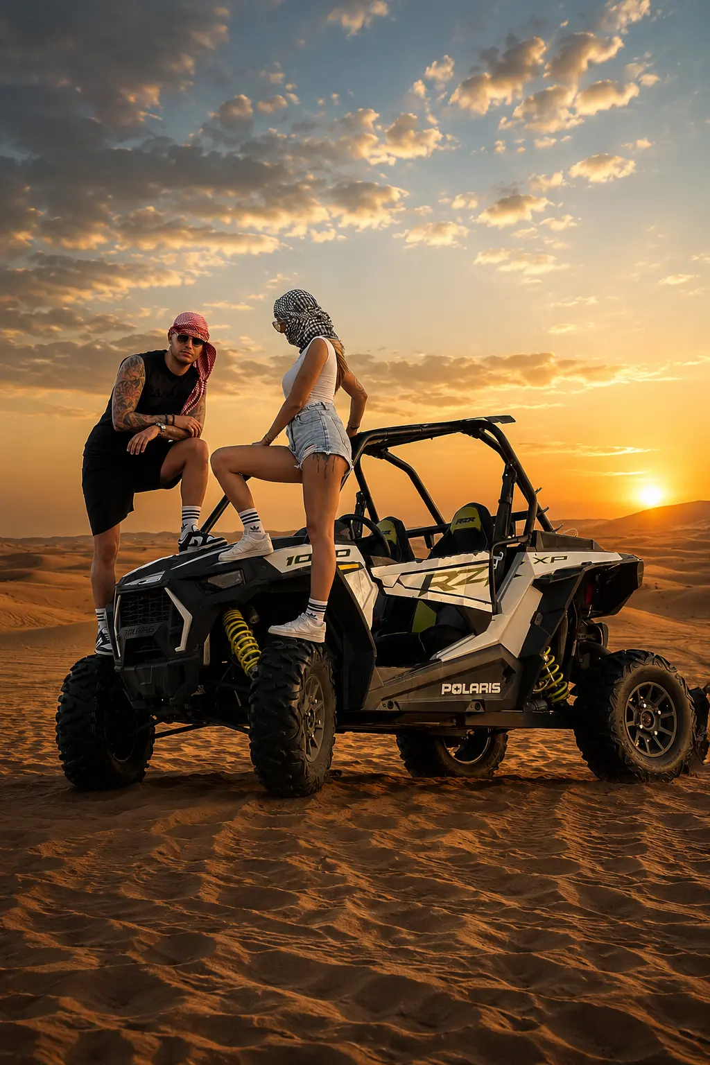 Sunset Dune Buggy Tour Dubai Lahbab Red Dunes